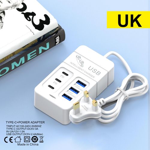 6 In 1 3PD 3USB 66w Fast Charger Power Socket Item | Buy 6 In 1 3PD 3USB 66w Fast Charger Power Socket | SPOP Enterprise Global